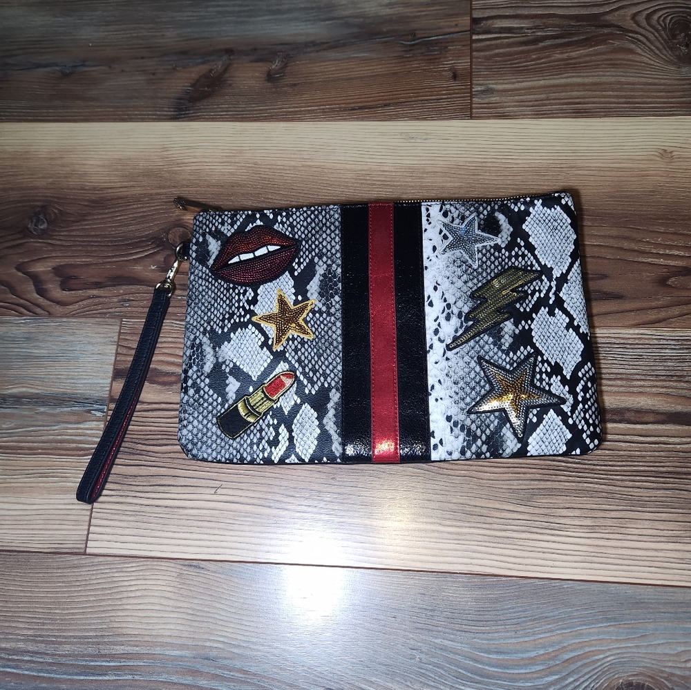 Aldo Faux Snakeprint Wristlet